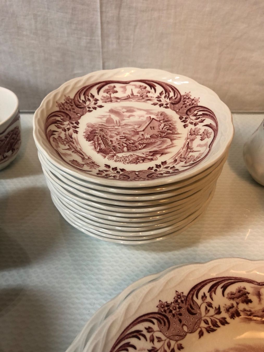 Set di piatti: Tee-/Kaffeset 41-teilig; Grindley "Scenes After Constable" – Usato da Brunnen venduto da Allerwaren 5