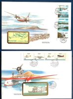 1985 - 87 FDC Portugal - Dänemark/ Flugzeuge aus Markenheft