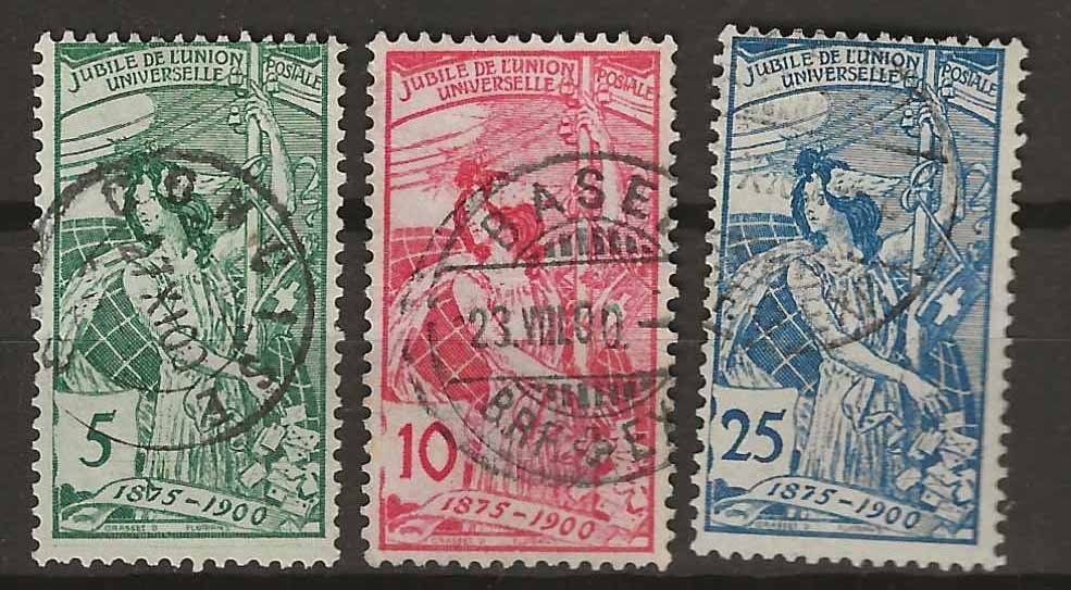 Tutti i francobolli: CH077 - UPU 1900 obl. – Usato da Trélex venduto da Phil_Albert