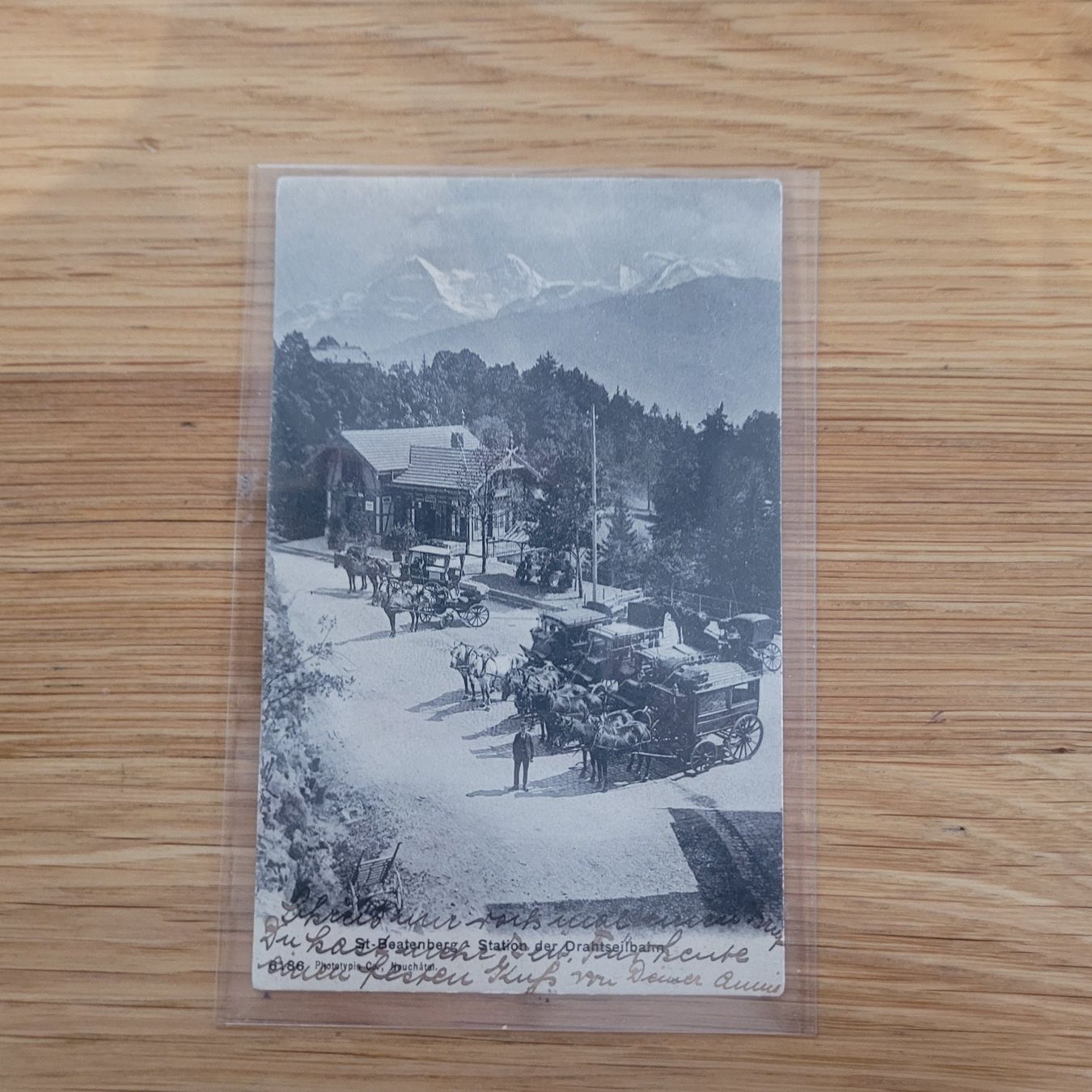 Cartoline postali: Postkarte Ancienne St. Beatenberg 1907 – Usato da Biel/Bienne venduto da Destockweb