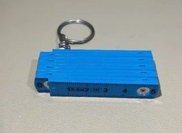 Mini-Zollstock blau als Schlüsselanhänger - Geschenkidee!