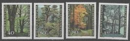 Liechtenstein1980 der Wald in den Jahreszeiten Nr. 695-98 **