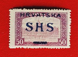KROATIEN HRVATSKA UNGARN BUDAPEST ÜBERDRUCK SHS 1919*