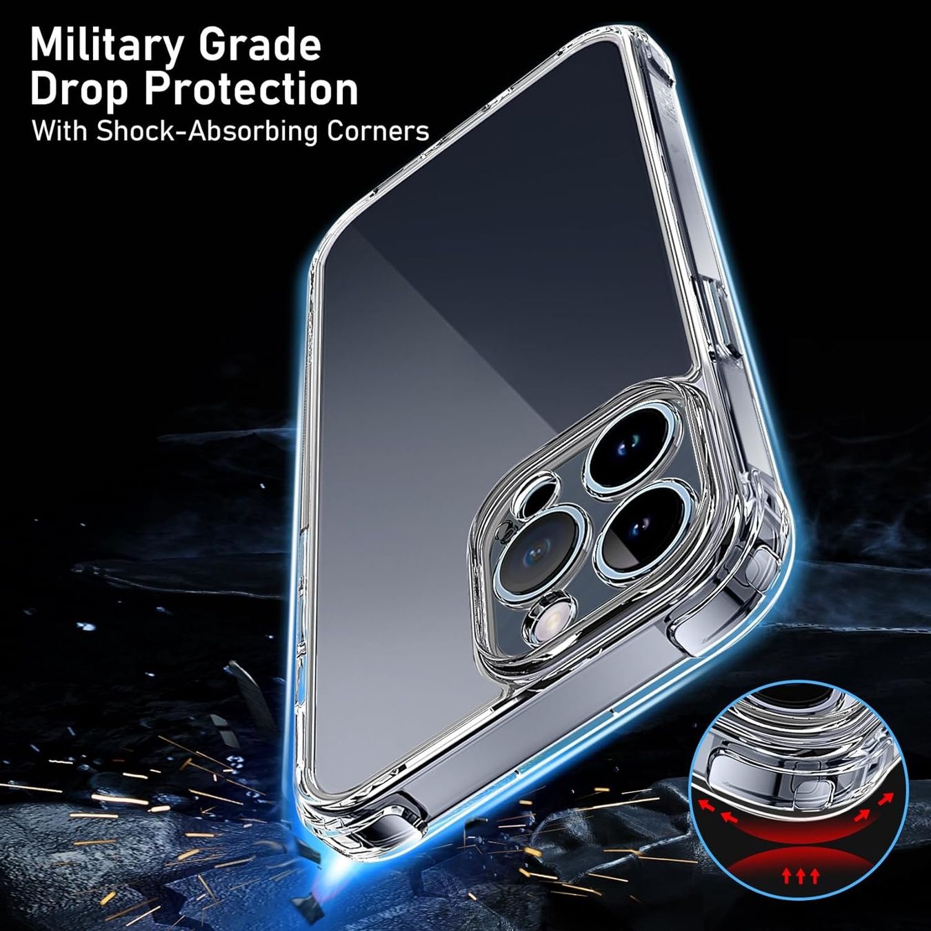 Cover & Protezioni schermo: iPhone 16 PRO Hülle CLEAR Case Silikon Cover Etui ROBUST – Nuovo e nell'imballaggio originale da Volketswil venduto da coverandmore 2