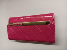 Pinkes iPhone 5 Portemonnaie mit Kette