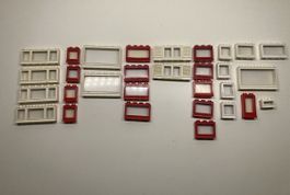 Vintage Lego System Lot Fenster & Rahmen