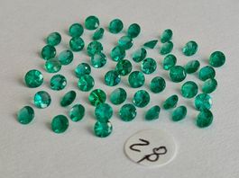 NEW PRICE / LOT de 1 CT EMERAUDES BRESILIENNES 2,8 mm