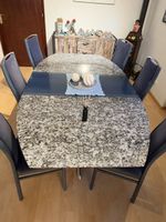Esstisch mit 6 Stühlen Granitoptik ausziehbar guter Zustand
