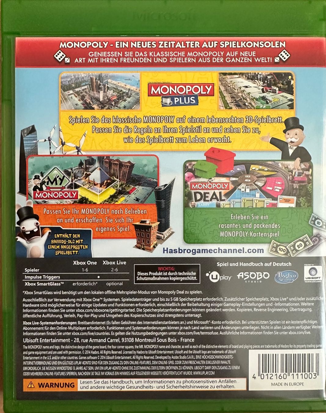 Spiele: XBOX ONE Monopoly Family Fun Pack – Gebraucht aus Luzern von isa_b62f 1