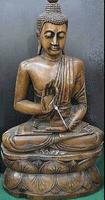 Antiker Buddha aus Teakholz
