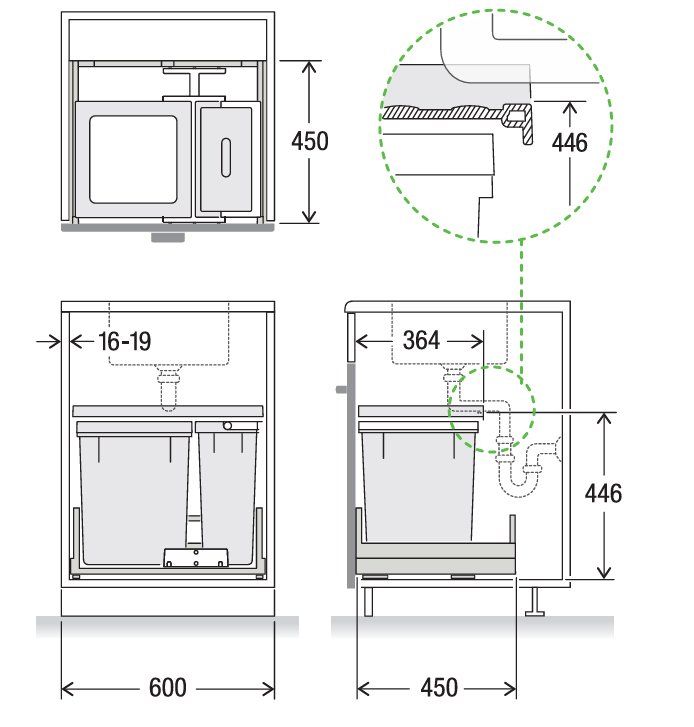 Müllex Poubelles: 080 Müllex Abfallsystem X60 L7 Basic Pro – Neuf (Voir description) à Derendingen par Meisterstuecke 3