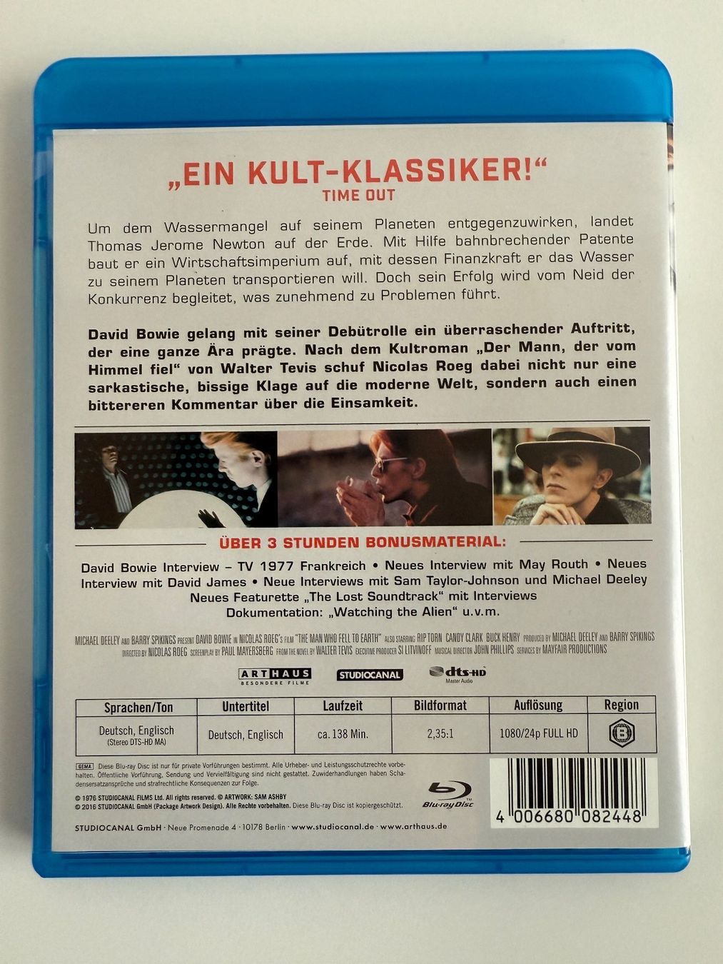 Tutti i DVDs: Blu-Ray Der Mann, der vom Himmel fiel – Usato da Gasel venduto da Alter_Ego 1