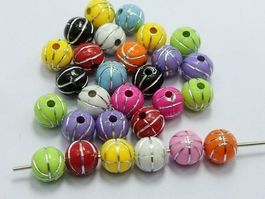 Perles BASKET mixte 6mm 25 pcs