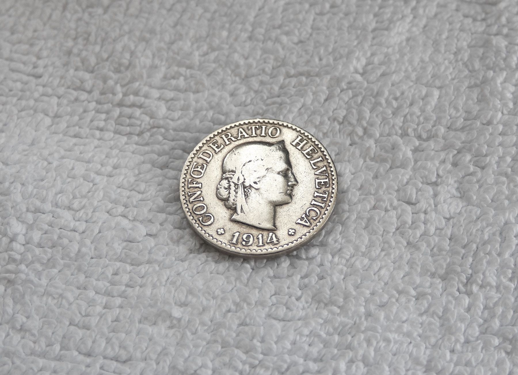 Tutti le monete: 10 centimes/rappen 1914 – Usato da Nyon venduto da Ilmi09