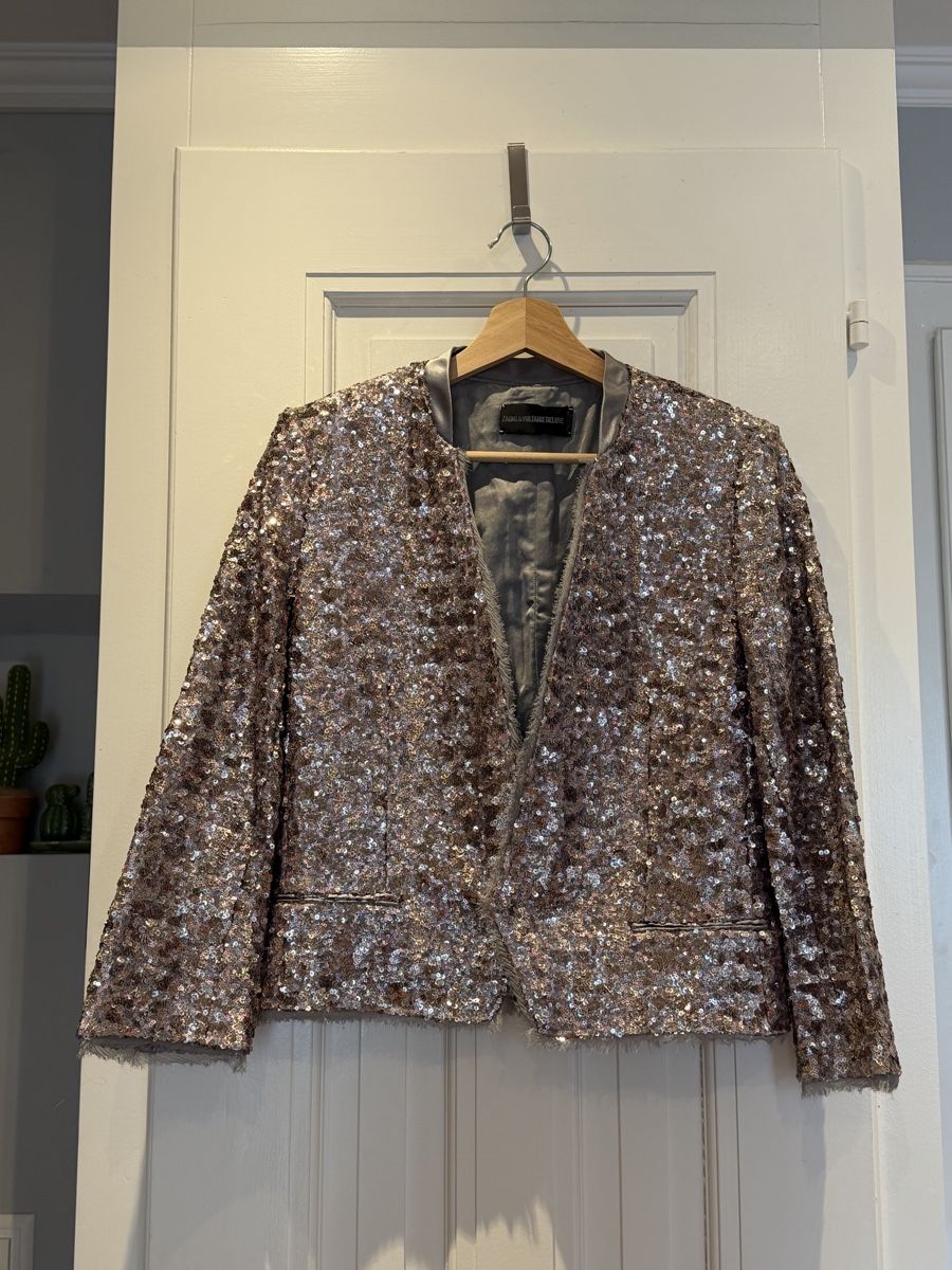 Zadig & Voltaire Giacche: Zadig & Voltaire Deluxe Sequin Jacket, Size 36 – Nuovo (secondo la descrizione) da Genève venduto da jud_xrl8