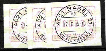 Tutti i francobolli: ATM 17.6.95 ET Voll zum Postpreis – Nuovo (secondo la descrizione) da Buttikon SZ venduto da Marcelr