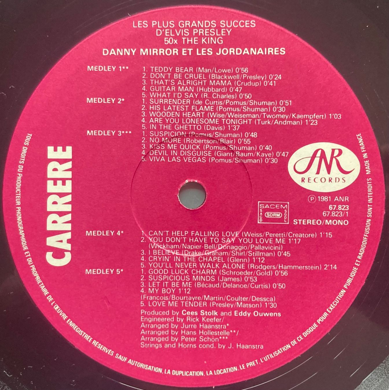 Dischi in vinile: DANNY MIRROR & LES JORDANAIRES - 50X THE KING - LES PLUS GRA – Usato da Poliez-Pittet venduto da Newtown-Records 2