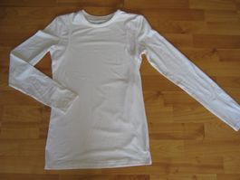 Sportshirt langarm weiss, Grösse 36/38