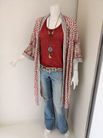 🤩MANGO CARDIGAN ECRU-ROT & MUSTER NEU & D&G P.