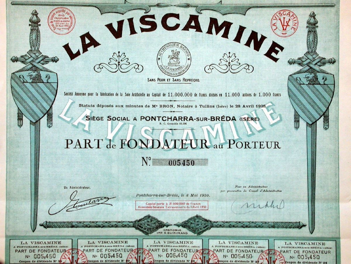 Documenti: La Viscamine, Pontcharra-sur-Bréda - 1930 – Usato da Solothurn venduto da Sgasche