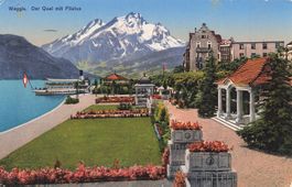 Weggis (LU) – Der Quai mit Blick auf den Pilatus