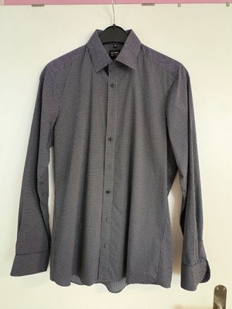 OLYMP Level Five Body Fit Hemd – Grösse 40 – Schwarz/Weiss
