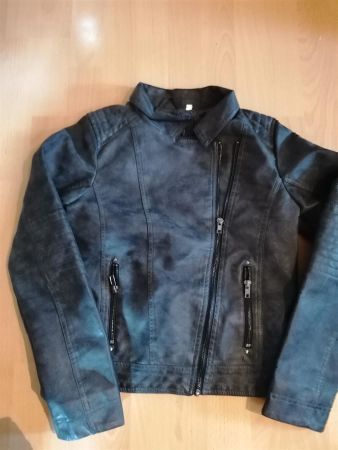 Jacke (Lederimitat) für Mädchen Gr. 158
