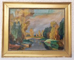 huile sur toile signée  cadre doré, bel état 