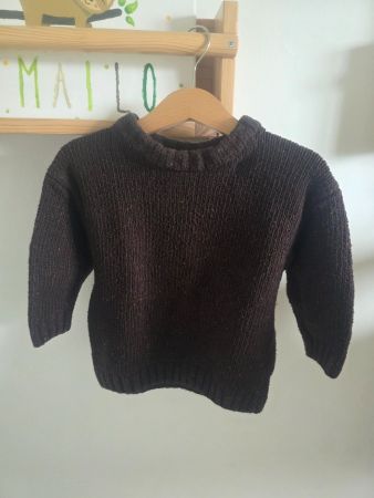 H&M Ove Strickpullover, Grösse 92, Dunkelbraun