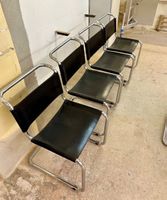 4 Freischwinger Stühle in schwarz - Made in Italy