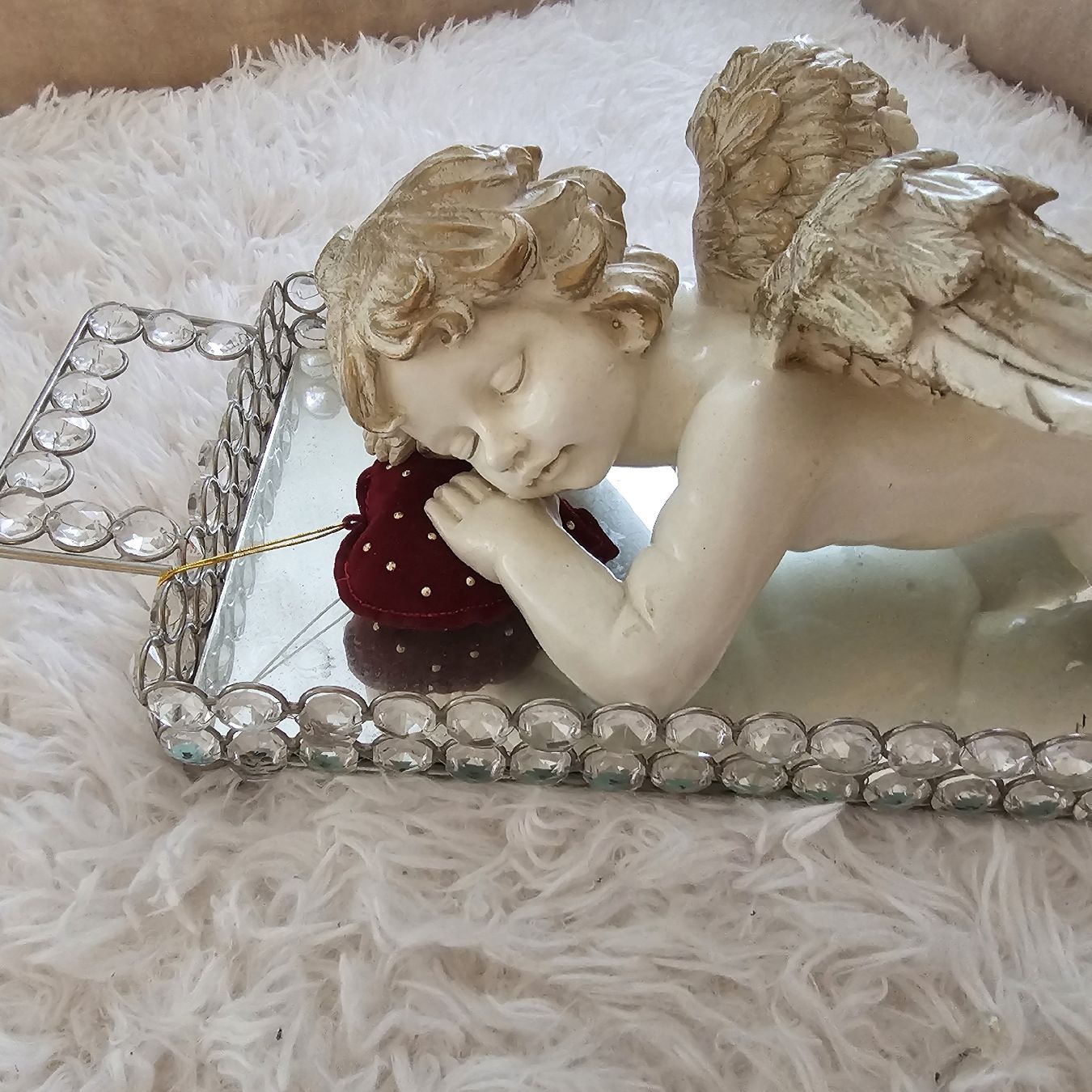 Figurines: engel auf kristsll teller – D'occasion à wolfhalden par 46464646 4
