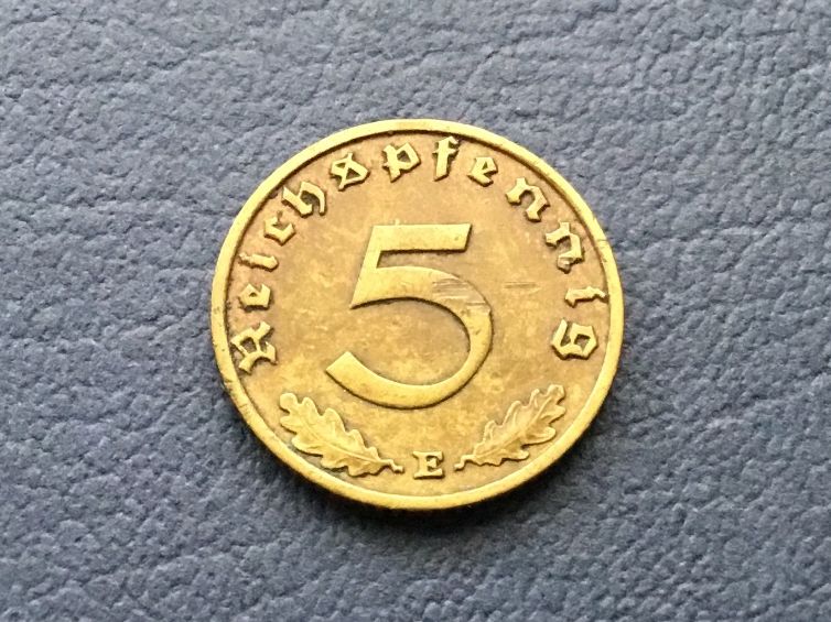 Tutti le monete: 5 Reichspfennig 1938 E.selten – Usato da St. Margrethen SG venduto da alfapeugeot10 2