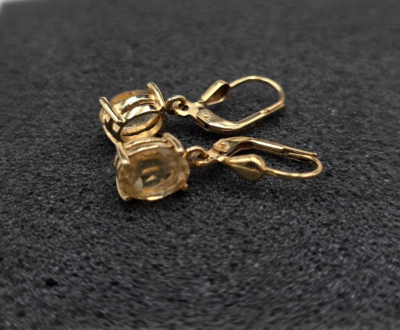 Orecchini pendenti & Orecchini a lobo: 18 Karat 750 Gold Ohrringe Mit Citrin – Usato da Wald ZH venduto da Dasilver 4
