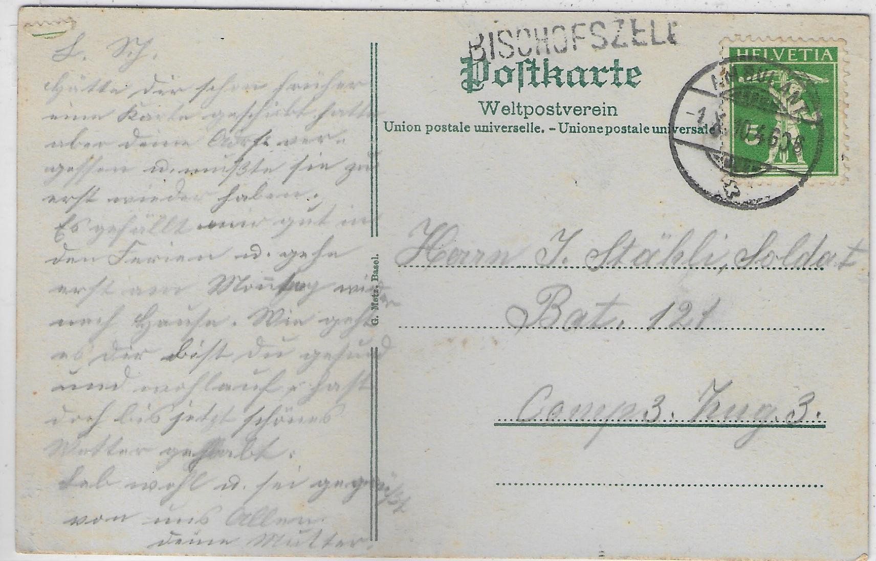Cartoline postali: Romanshorn - Bahnhofstrasse - Litho - Stabstempel – Usato da Ettingen venduto da Kartenplanet 1