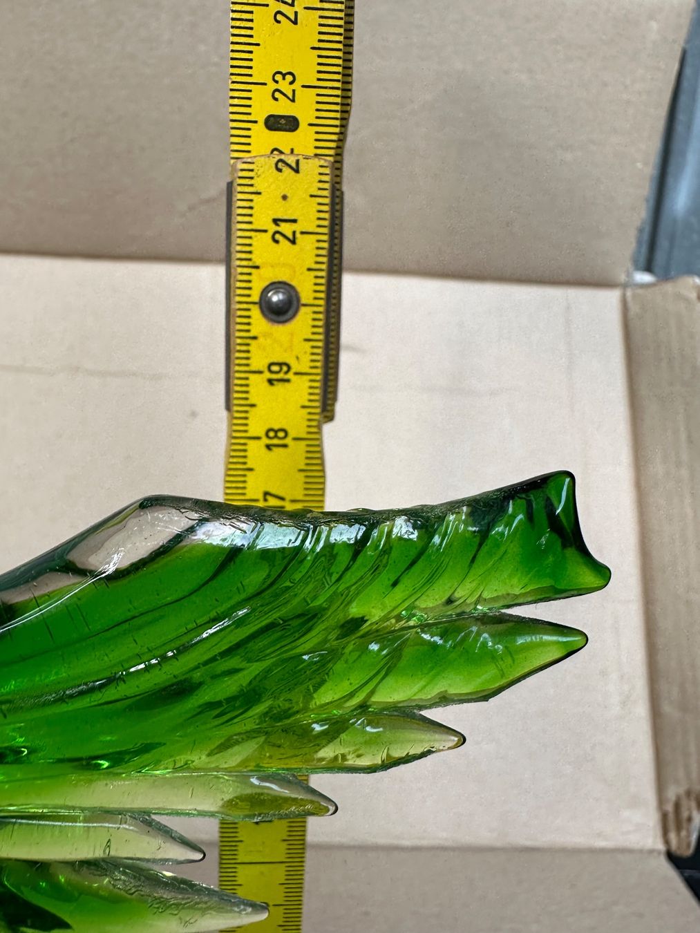 Bicchieri: Poisson décoratif en verre vert, unique et original – Usato da Lausanne venduto da artnouveau04 3