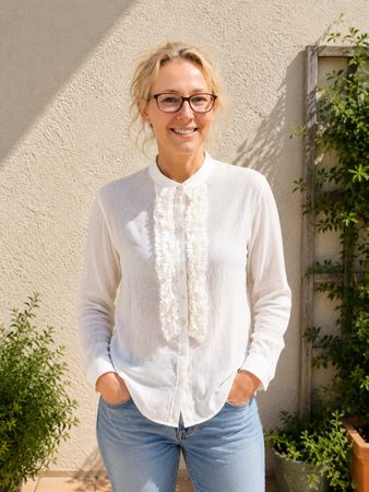 VANESSA BRUNO | chemise blanche volants | taille 34 femme