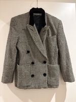 Vintage Escada Houndstooth wool Blazer Velvet Collar great