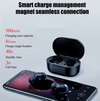 E7S TWS Bluetooth Kopfhörer Schwarz mit LED Display