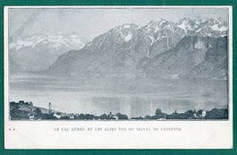 Lac Léman et les Alpes, ca. 1900, ungelaufen