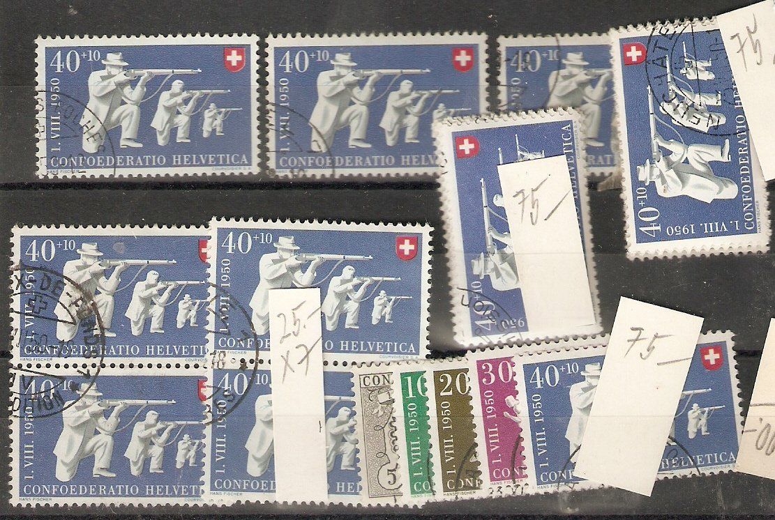 Alle Briefmarken: PP Werte ex 1950 gest. – Gebraucht aus Lausanne von Whorvath