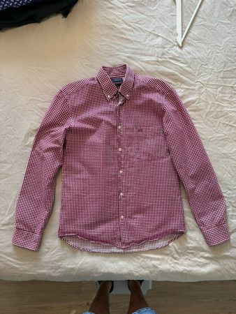 McGREGOR Herrenhemd Rot/Weiss kariert | Langarm |Button-Down