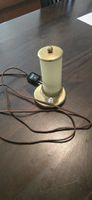 Tischlampe 50er Jahre Opalglas mit Messingsockel