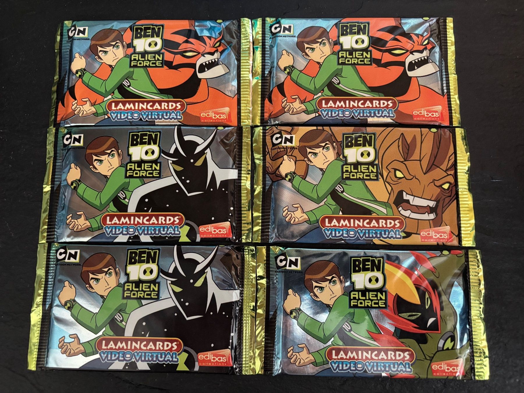 Cartoline: 6 Packs - Ben 10 Alien Force, cartoon network – Nuovo e nell'imballaggio originale da Collombey venduto da Cards07 2