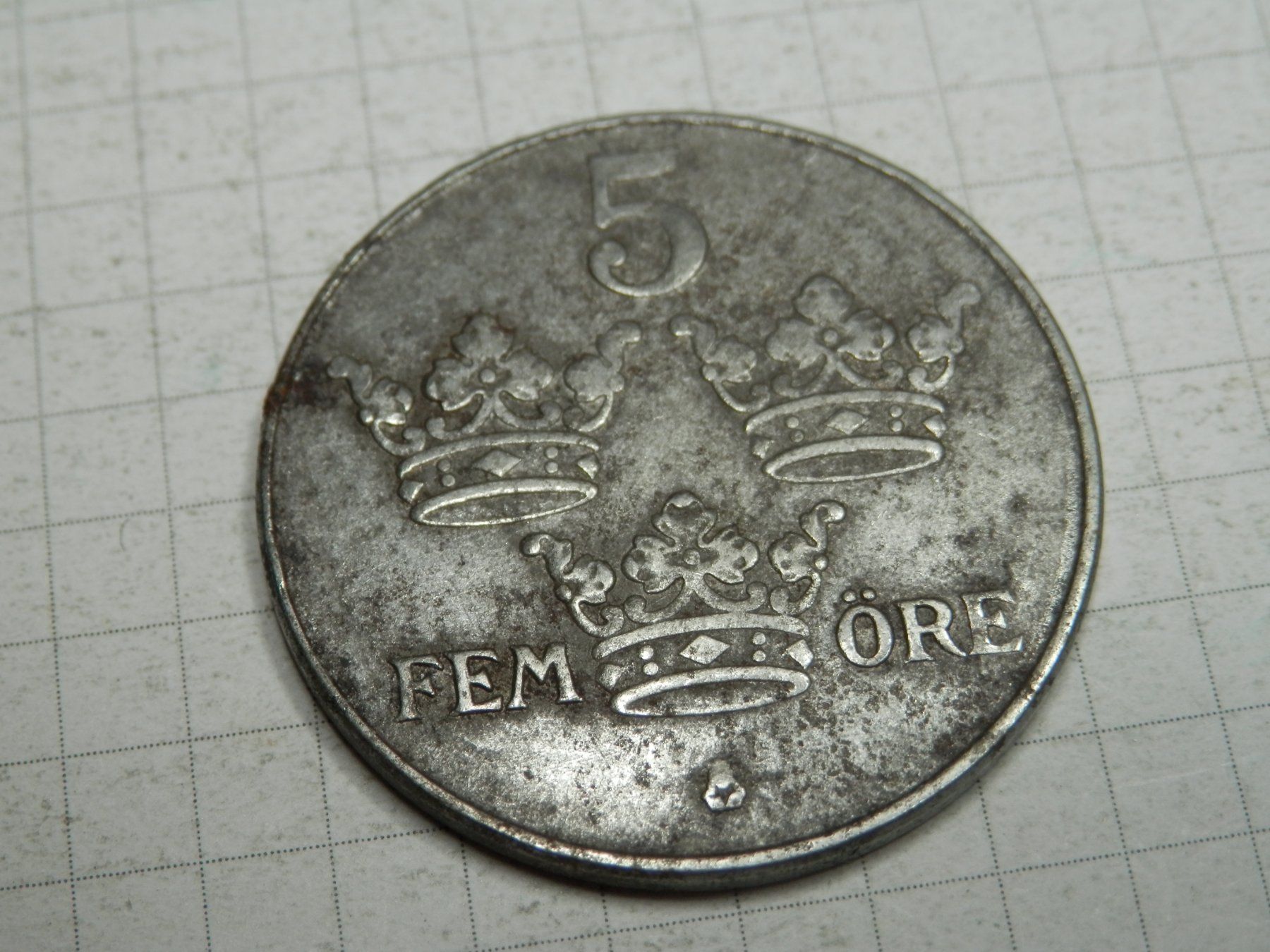 Tutti le monete: Schweden  5 Öre, 1945 – Usato da Weiach venduto da weiach81 1