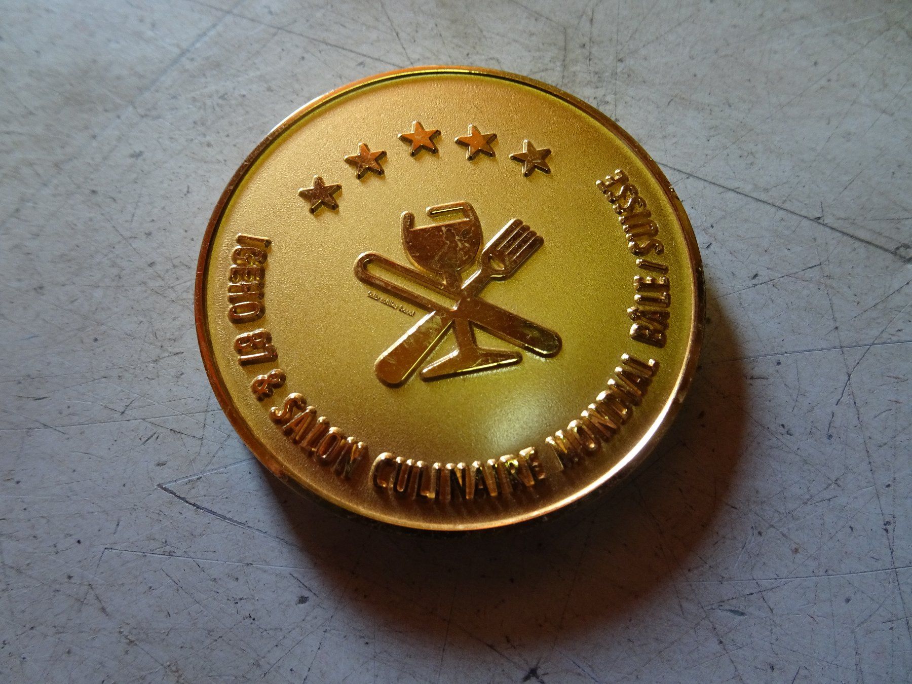 Medaillen: Medaille vergoldet – Gebraucht aus Bichwil von Silbereule9 3
