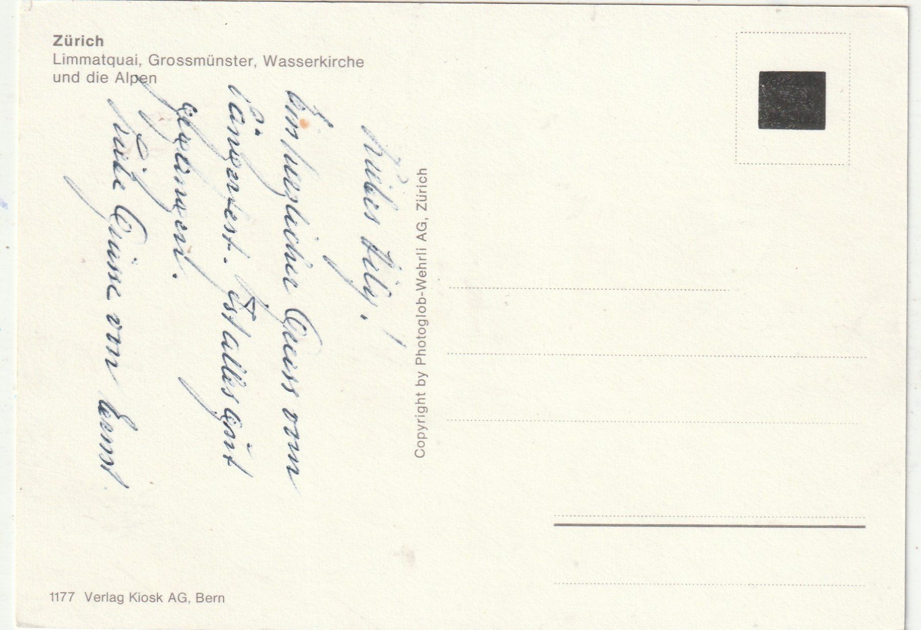 Cartoline postali: Zürich – Usato da Lumbrein venduto da made02 1