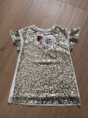 H&M Pailletten-Kleid - Frozen - Grösse 104