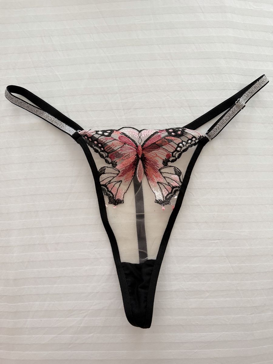 Altra biancheria intima: String Tanga mit Schmetterlingsmotiv neu  – Nuovo e nell'imballaggio originale da Au ZH venduto da FMRF