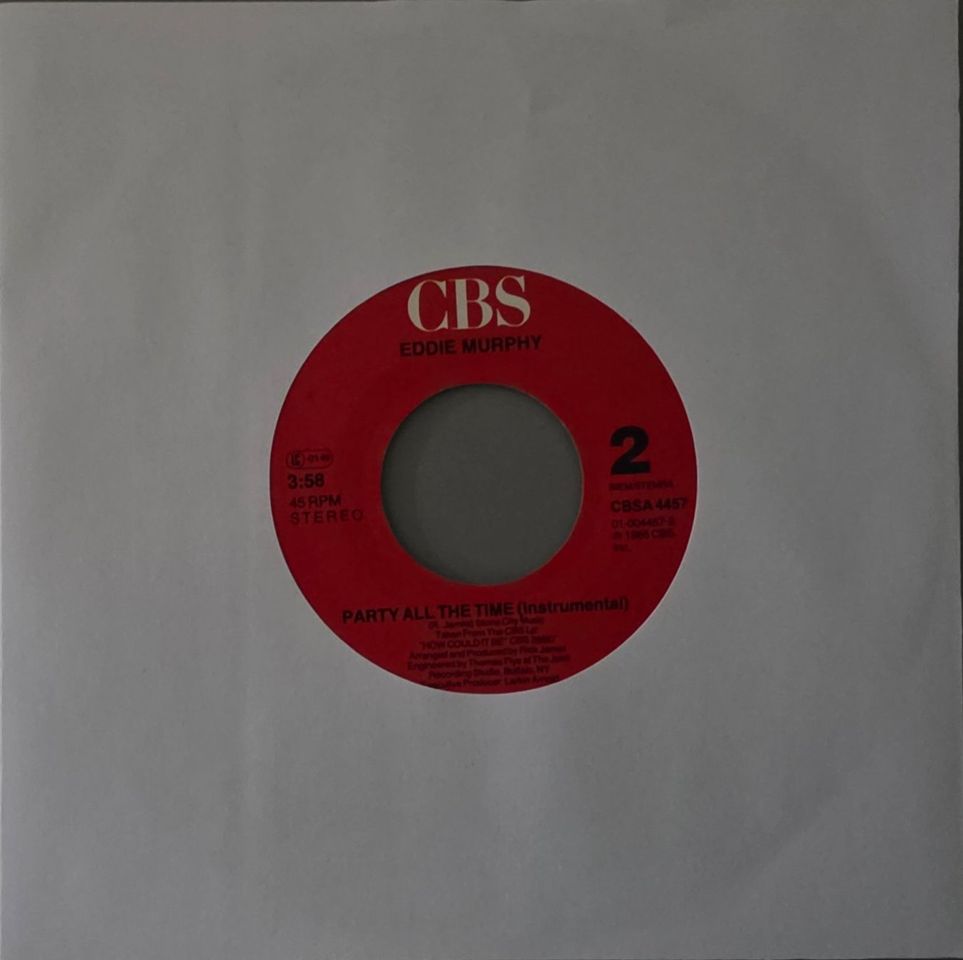 Schallplatten: Eddie Murphy Single – Party All The Time – Gebraucht aus Root von atelier22