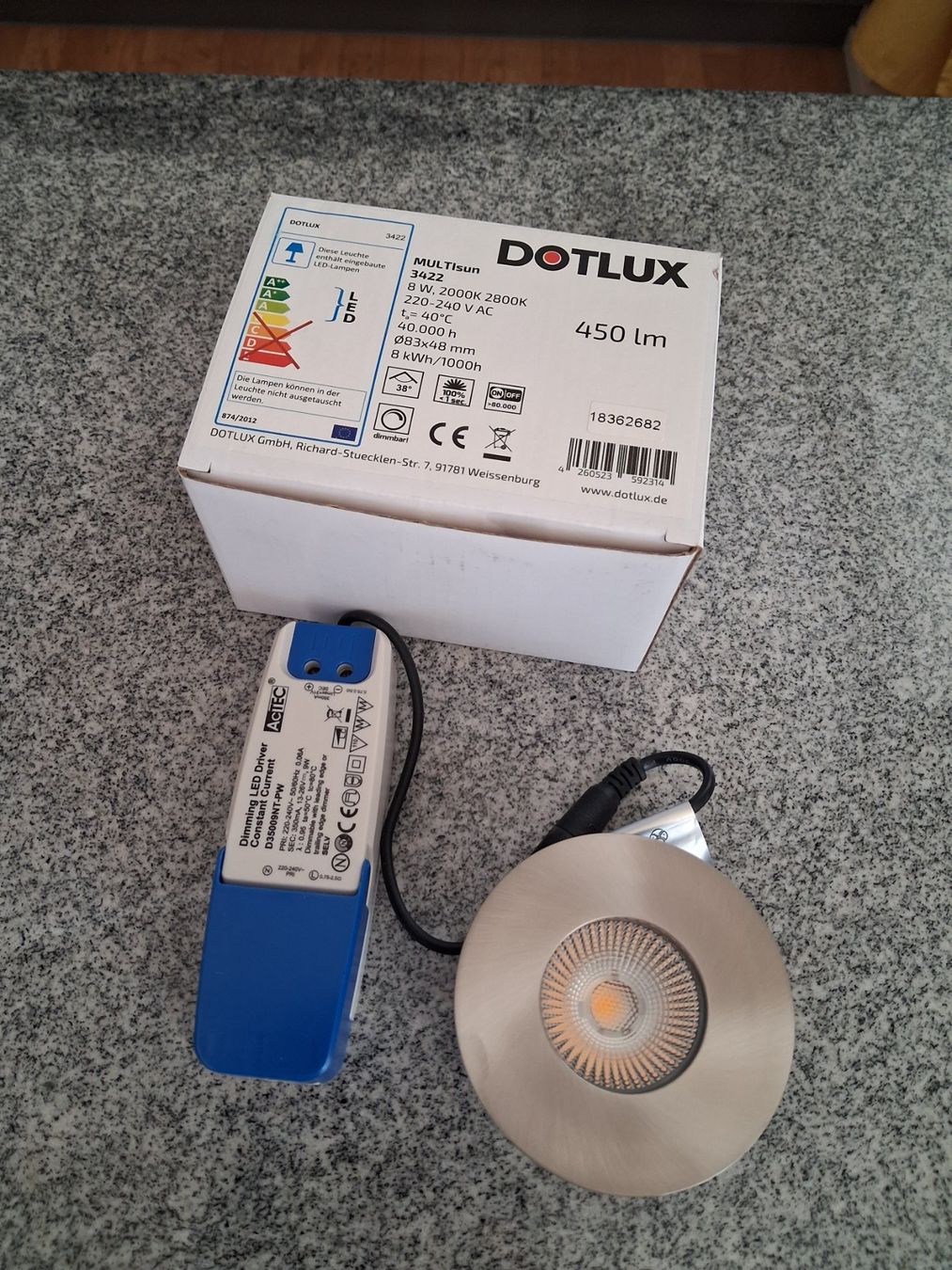 Lampadari & plafoniere: LED Einbauspot 8W dimmbar IP65 – Nuovo e nell'imballaggio originale da Thun venduto da Beroshop